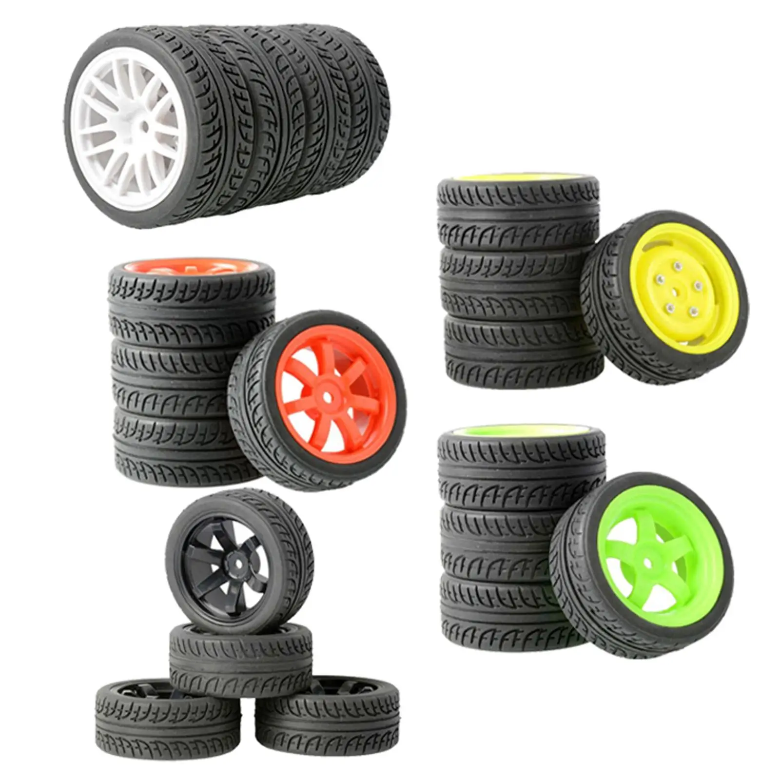 4 Pieces RC Car Tires 1/16 1/12 1/14 Spare Parts for Wltoys 124018 124019