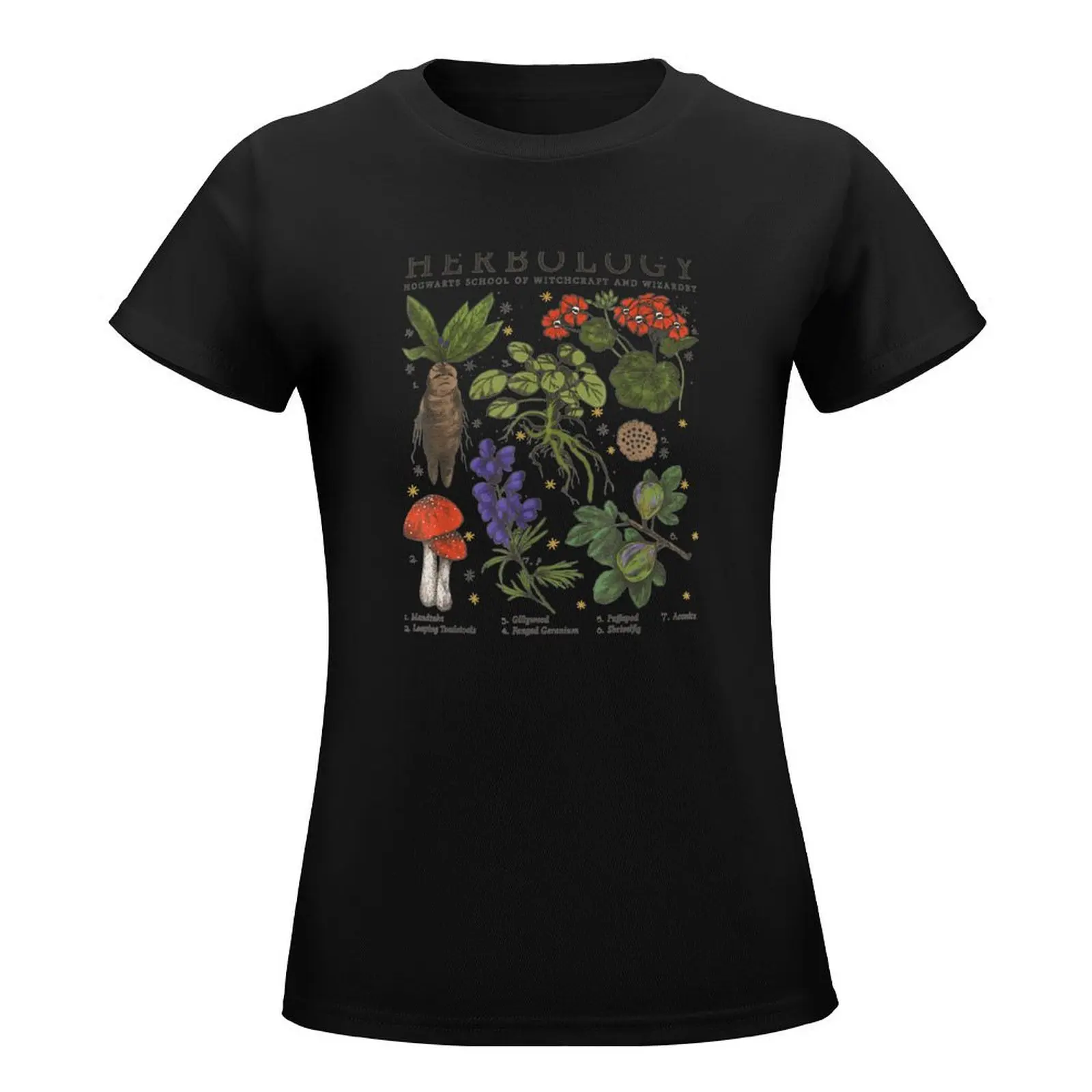 Herbology Plants T-Shirt cute tops funny cotton t shirts Women