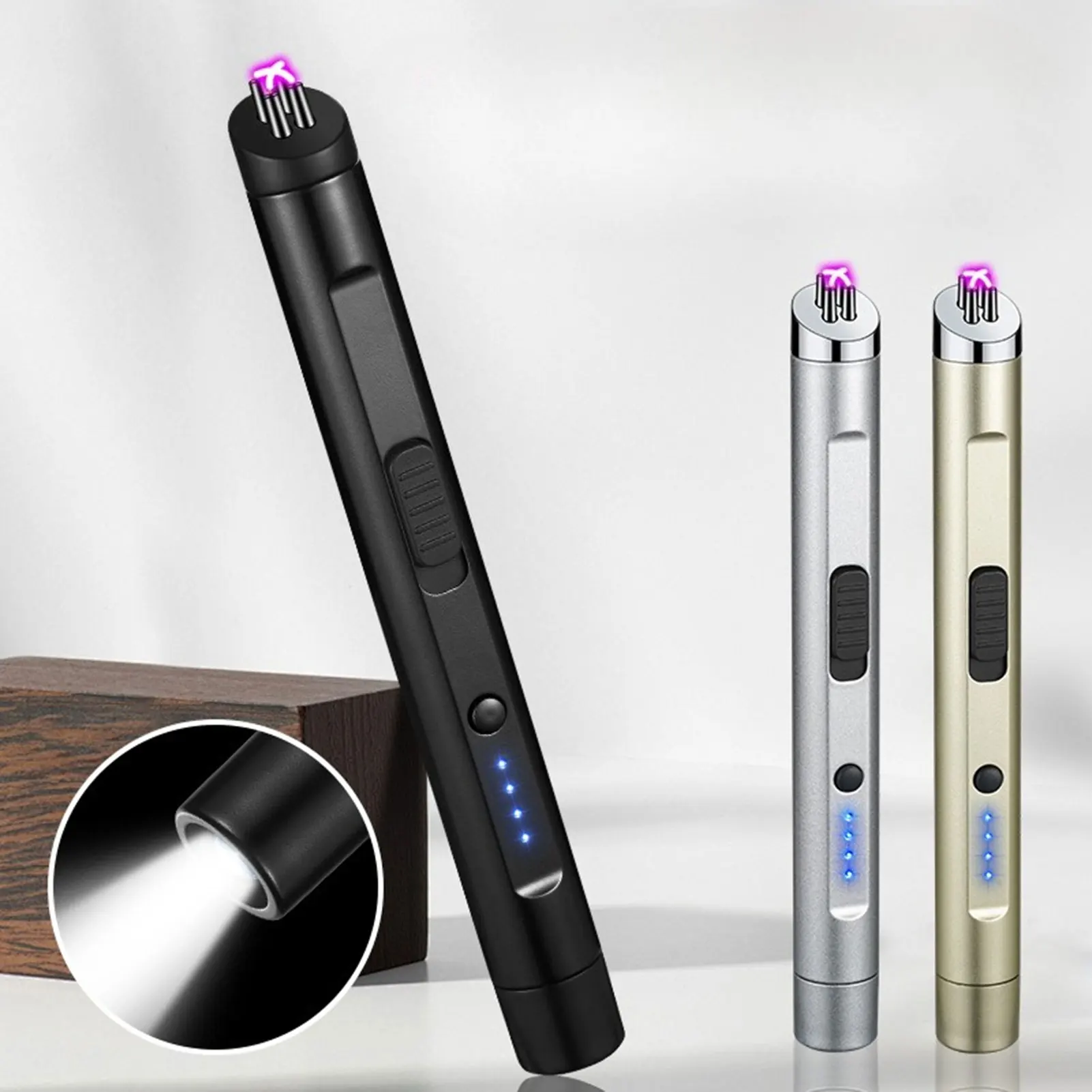 Rechargeable Electric Lighter Plasmas Arc Candle Lighters Flameless Windproof USB Lighters  Rechargeable  Smoking Electronic - view 3