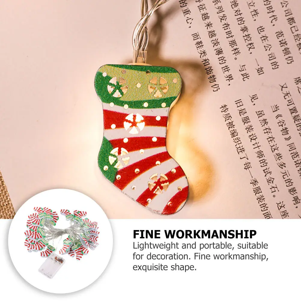 1-セットクリスマス靴下型ライト装飾ストリングカラフルな-led-ランプお祭り屋内屋外パーティー雰囲気照明