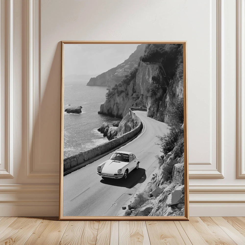Vintage Black and White Car Poster Car Repair Poster and Picture Canvas Painting Wall Art Home Bedroom Decor Print Mural Cuadros view 5
