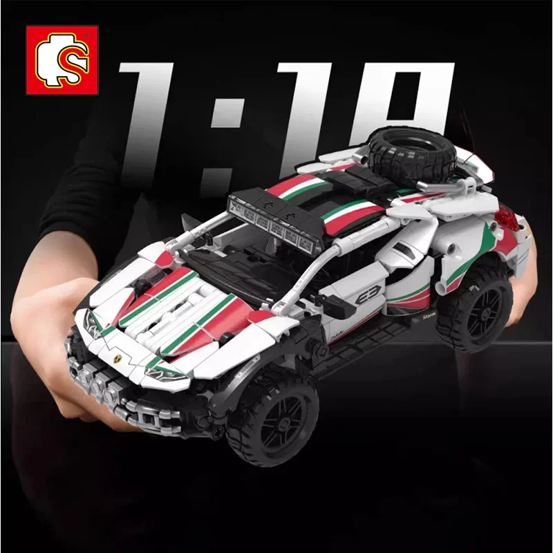 

SEMBAO Storm Series Puzzle Block Off-road Race Car Simulation Modeling Equal Scale Reproduction Toy Model Kids Graduation Gift