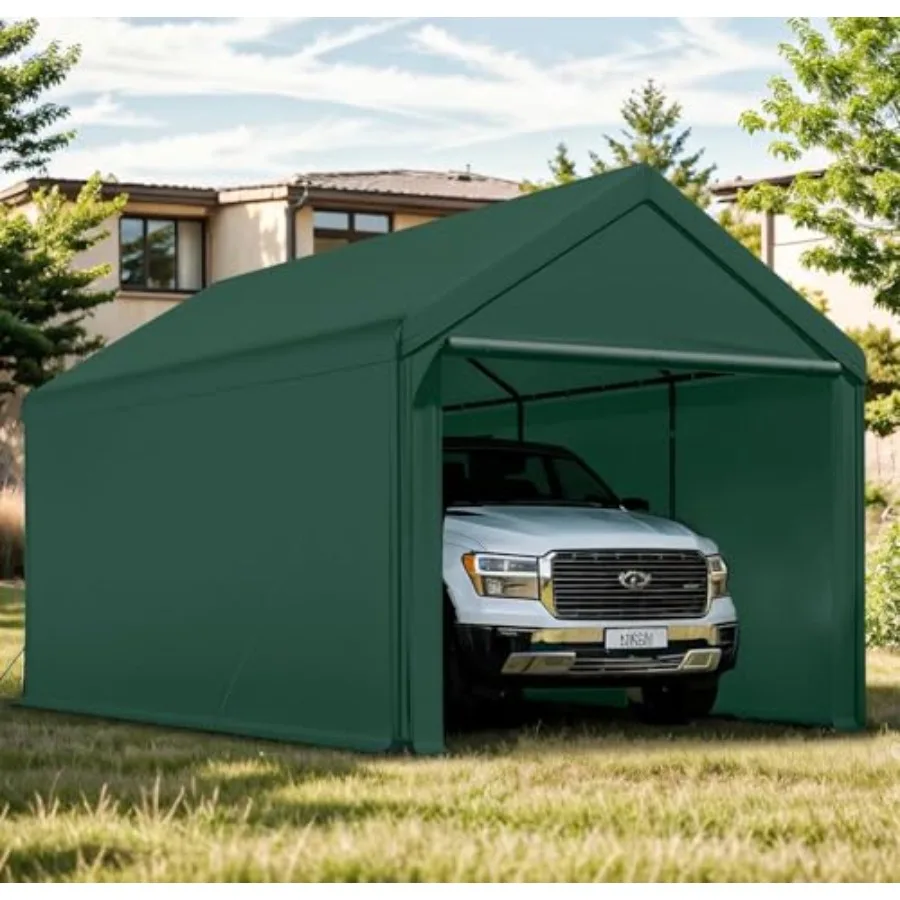 Carport, 10x20FT Heavy Duty Portable Garage Car Canopy with Sidewalls, GEN