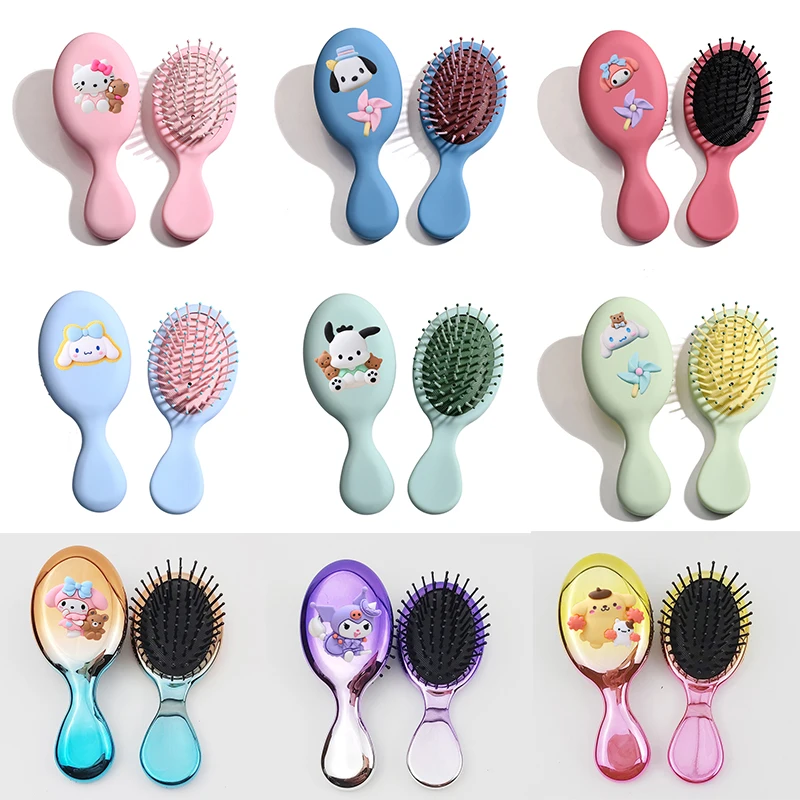 Sanrio Kuromi Cinnamoroll Massage Comb Gasbag Anti Static Hair Air Cushion Hairbrush Curly Hair Brush Hairdressing Styling Gift