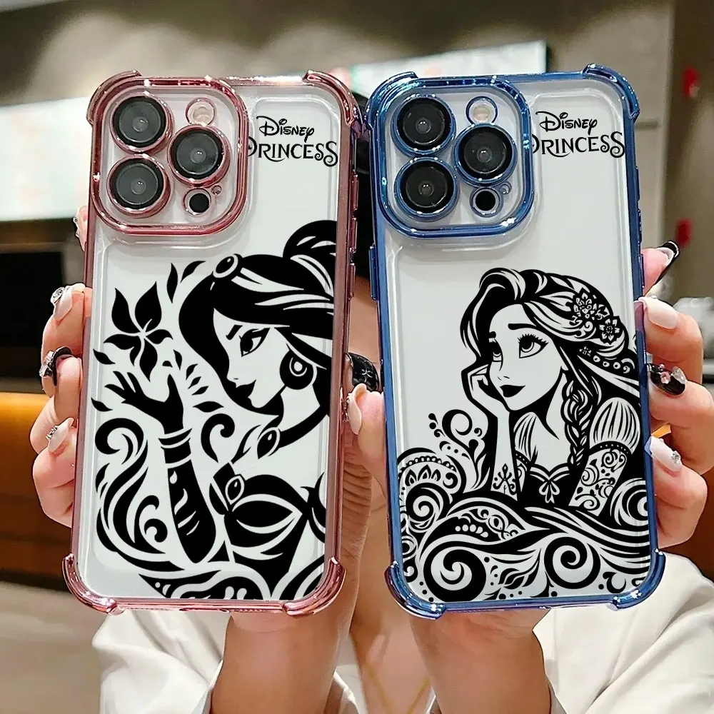 

Rapunzel Jasmine Disney Princess Case For iPhone 17 Air 16 15 14 11 12 13 Pro Max 16e 17E 15 Plus 13 Mini Shockproof Phone Cover