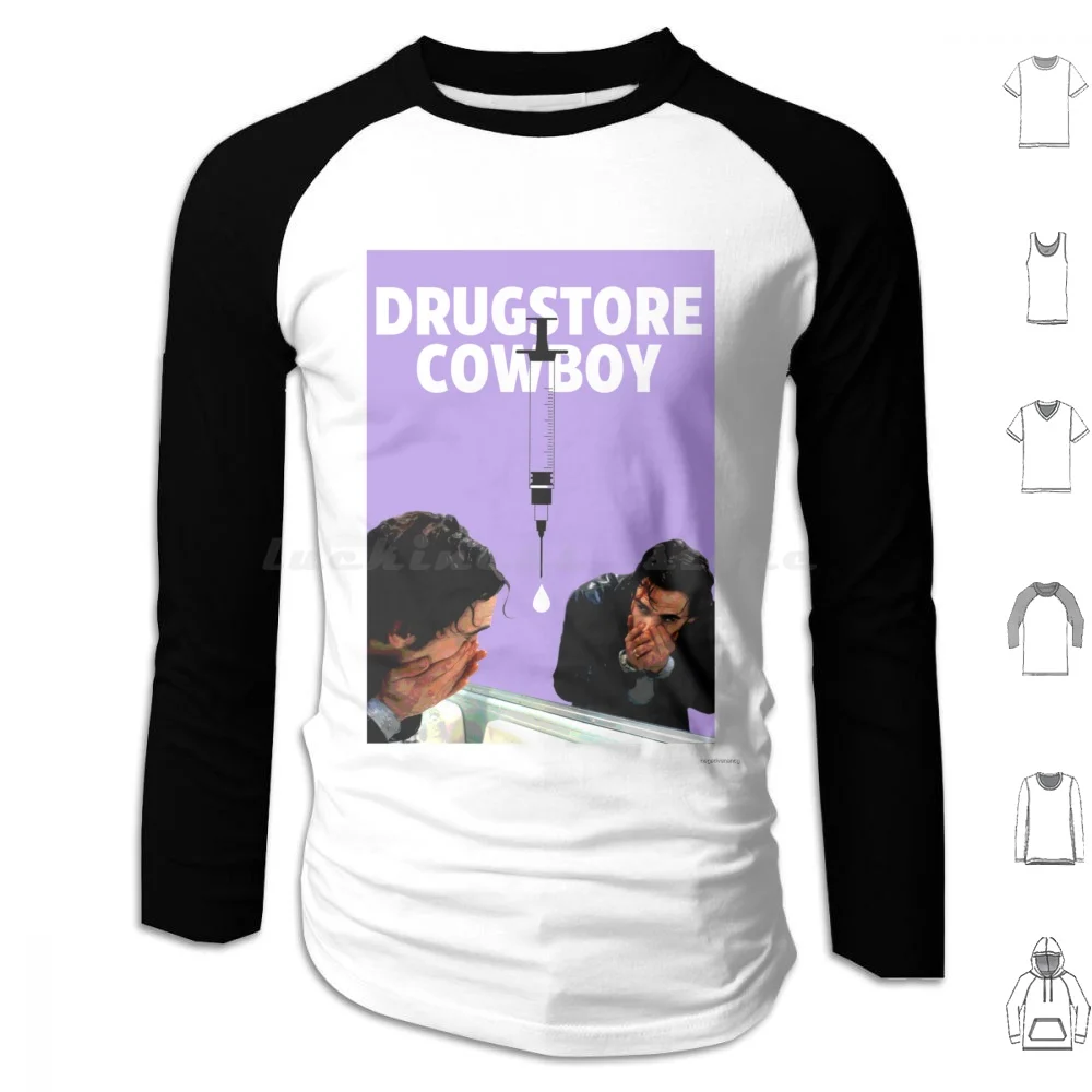 Hoodies Roxos de Drugstore Cowboy com Manga Longa, Filmes, Drugstore Cowboy, Matt Dillon, Gus Van Sant, Lynch
