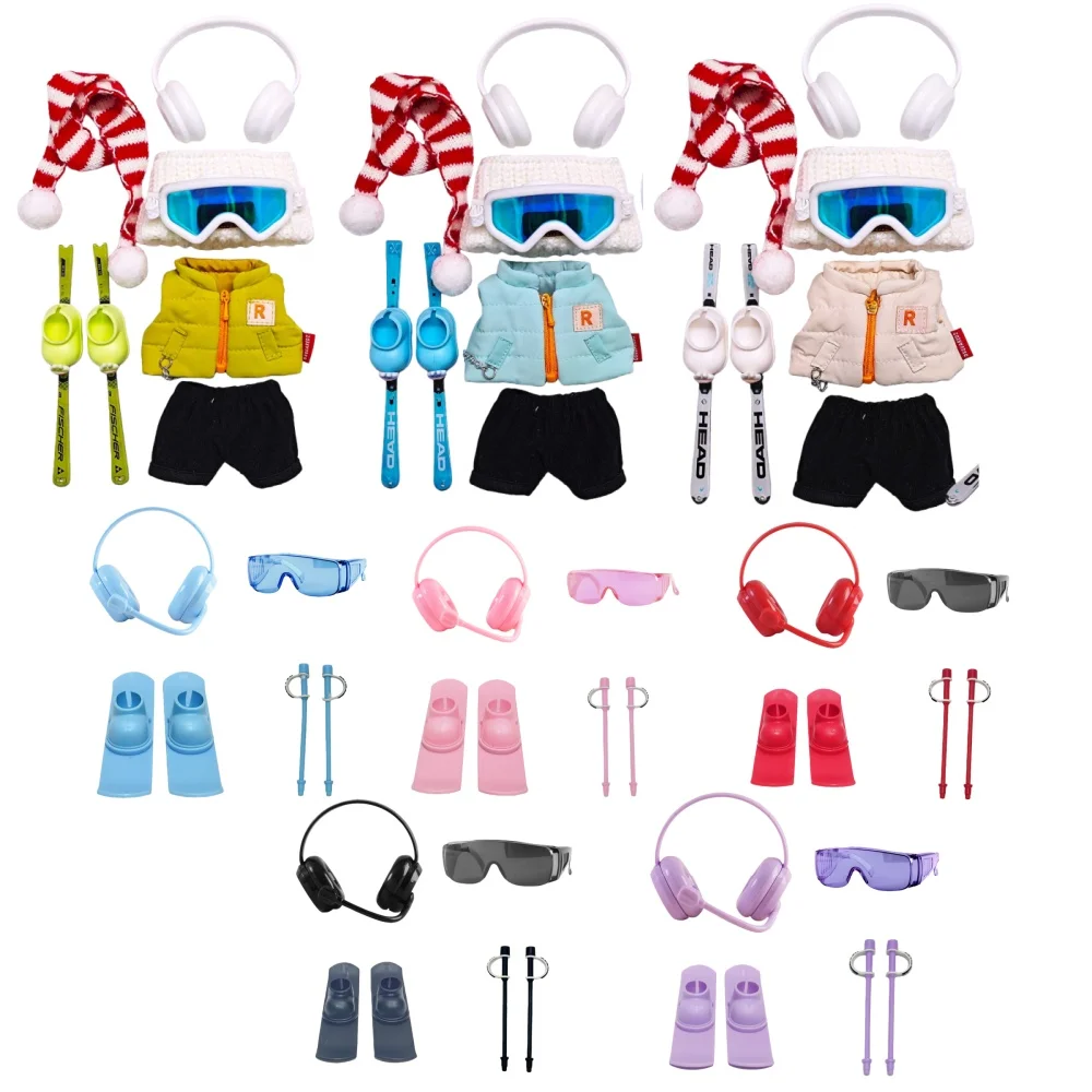 

For 15/17cm Vinyl Pendant Doll Clothes Accessory Fashionable Outfit Ski Suit Set Accessories Clothing Gift