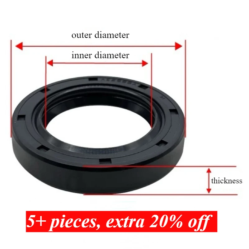 TC Oil Seal Skeleton Oil Seal Dustproof Nitrile Rubber NBR Rotary Skeleton Sealing Ring TC 50*70*10 Inner Diameter 40~220mm