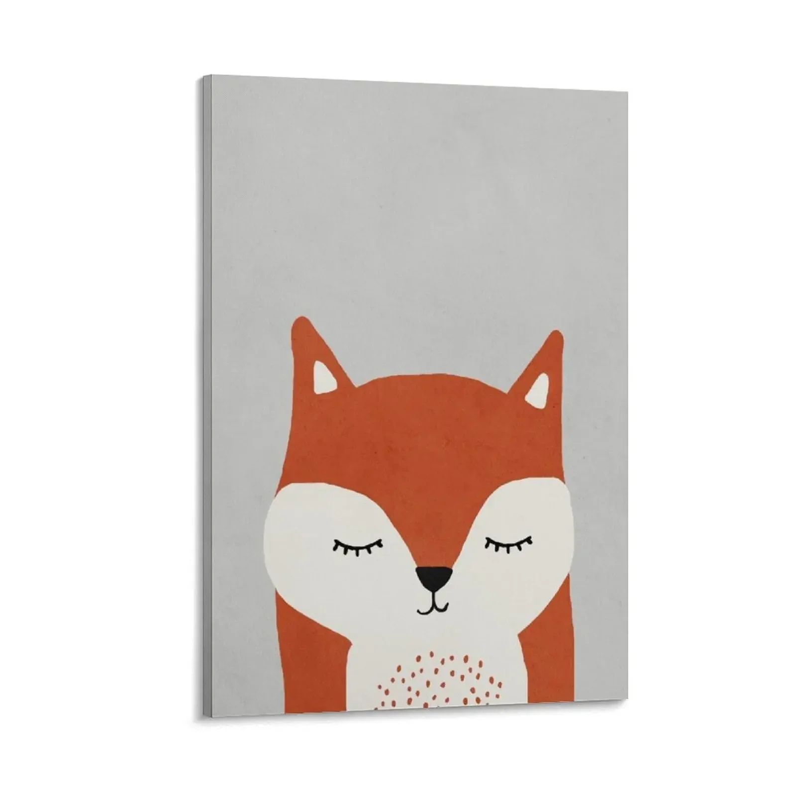 

Fox, Abstract, Mid century modern kids wall art, Nursery room Canvas Painting Decoration bedroom decorative wall poster
