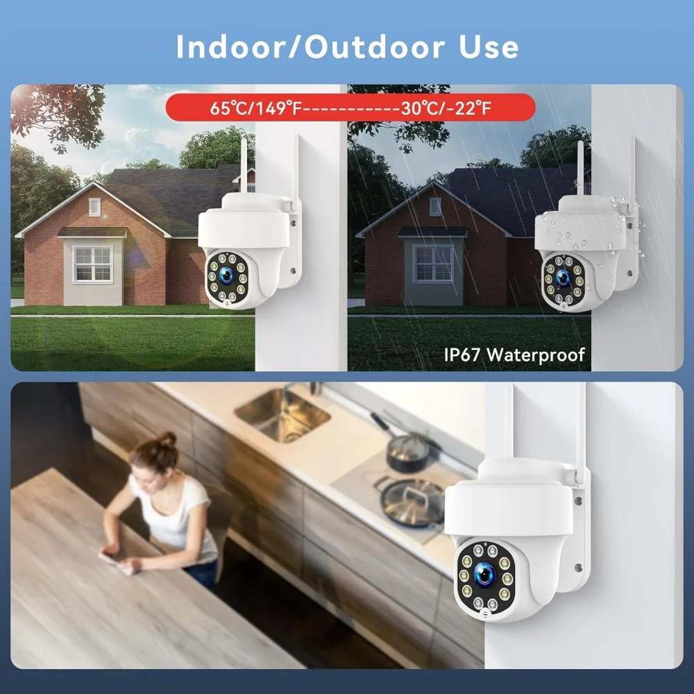 sistema de câmera de segurança doméstica externa