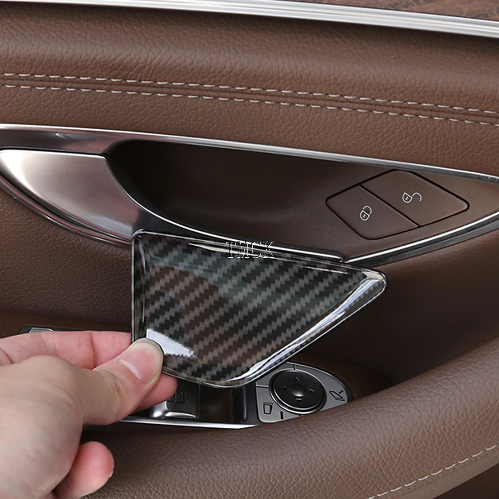 For Mercedes Benz C Class W205 E Class W213 GLC X253 2015-2023 ABS Car Inner Door Handle Bowl Trim Cover Car Styling Accessories