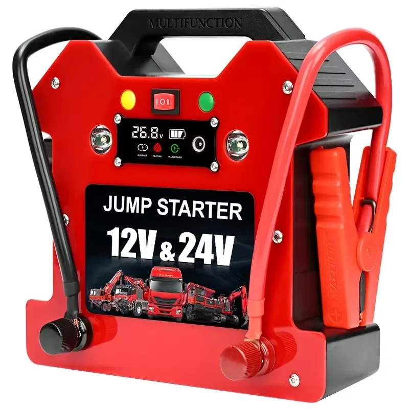 24V 68000mAh 3600A Peak Current Car Jumpstarter LED Light Emergency Power Bank for Cars/Motorcycles/Trucks Portable Starter