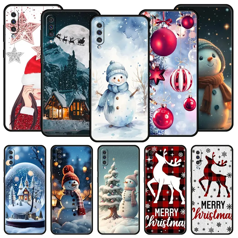 Christmas Graphic Printed Case For Samsung A54 A52 A24 A14 A50 A72 A70 A30 A40 A20S A20E A02S A12 A22 A34 A42 A32 5G A04s Cover