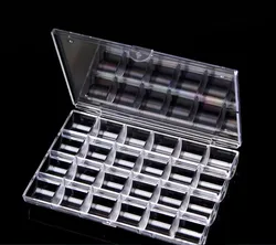 Branco Plastic Nail Storage Box, Nail Acessório, Organizer Box, Nail Art Charme, Rhinestone Display, caixa vazia, DIY Nail Supplies