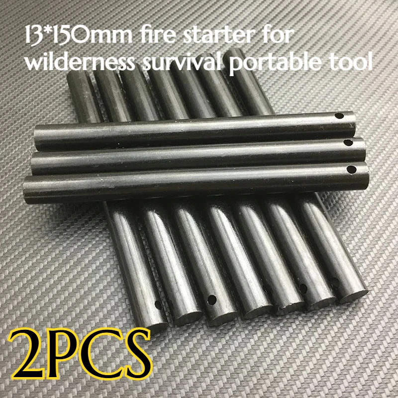 

13*150mm Portable Fire Starter with Flint for Outdoor Hiking Camping Survival Emergency Fire-making Purposes