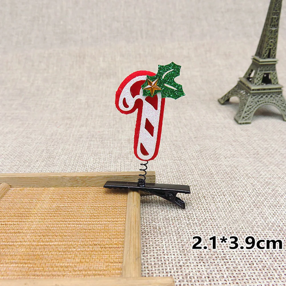 10 قطع من مشابك شعر عيد الميلاد بنمط كرتوني ملون مناسبة لمشابك شعر عيد الميلاد اليومية هدية عيد الميلاد