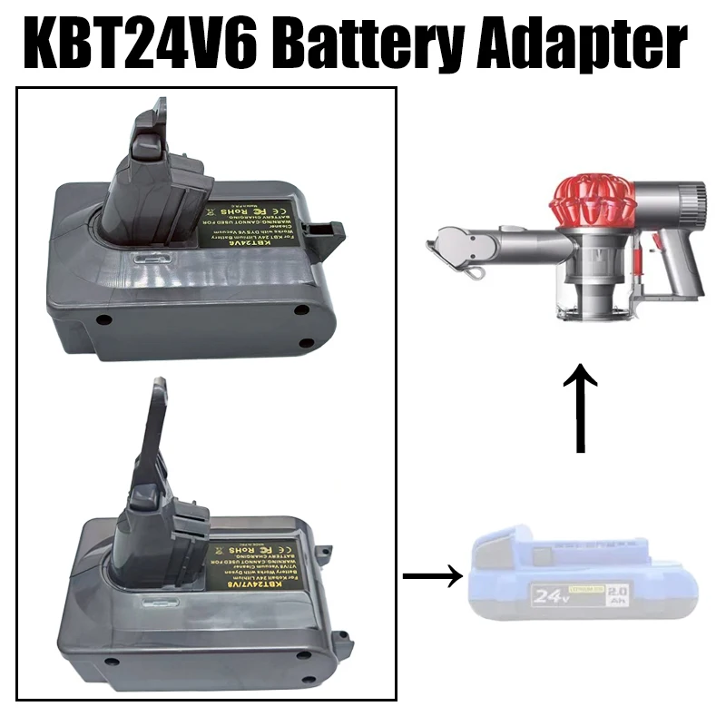 

Compatible with for KOBALT 24V Battery KBT24V6 KBT24V7V8 Battery Adapter Converter for Dyson V6 V7 V8 Series Vacuum Cleaners