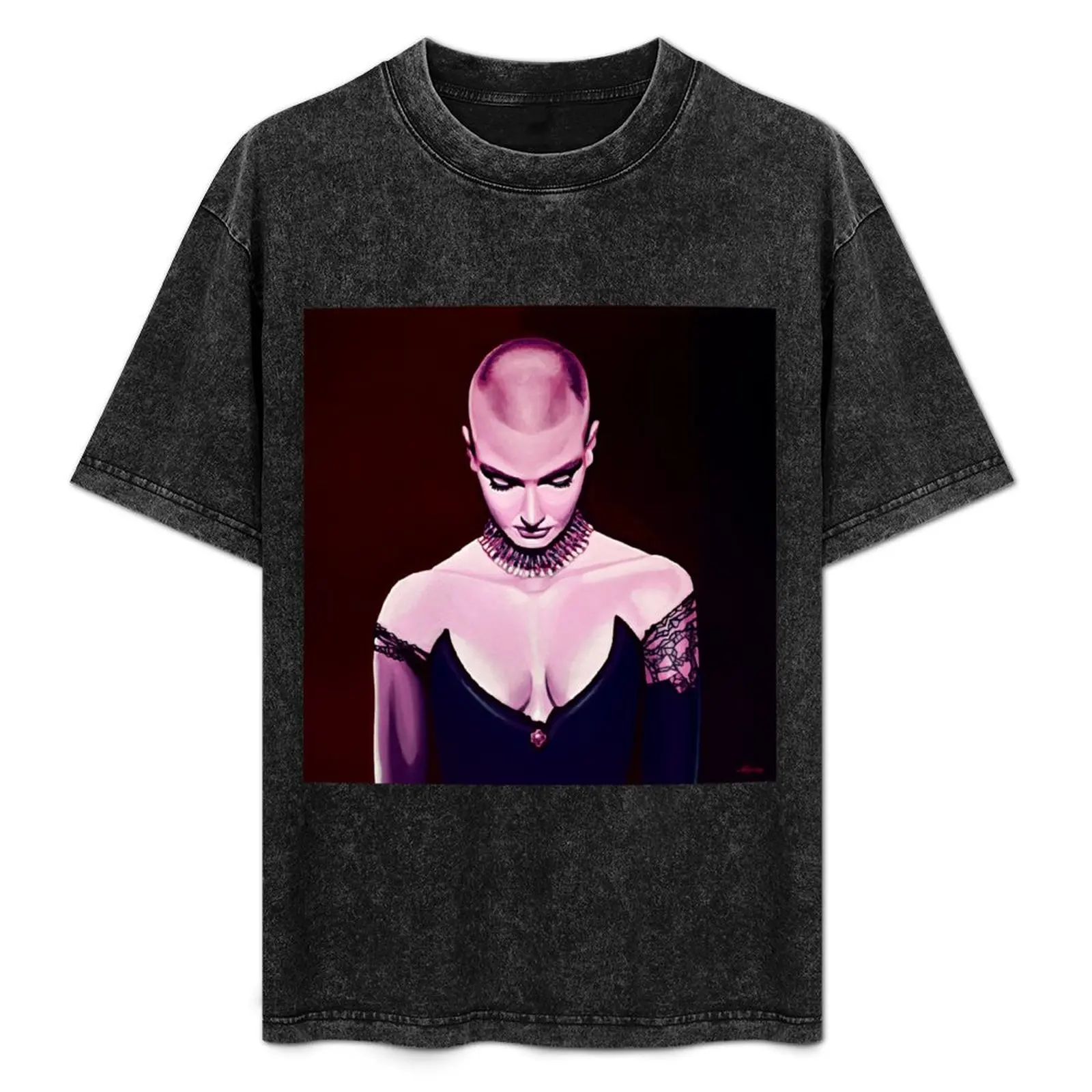 Sinead O'Connor Painting T-Shirt Blouse plus size clothes plain t shirts men