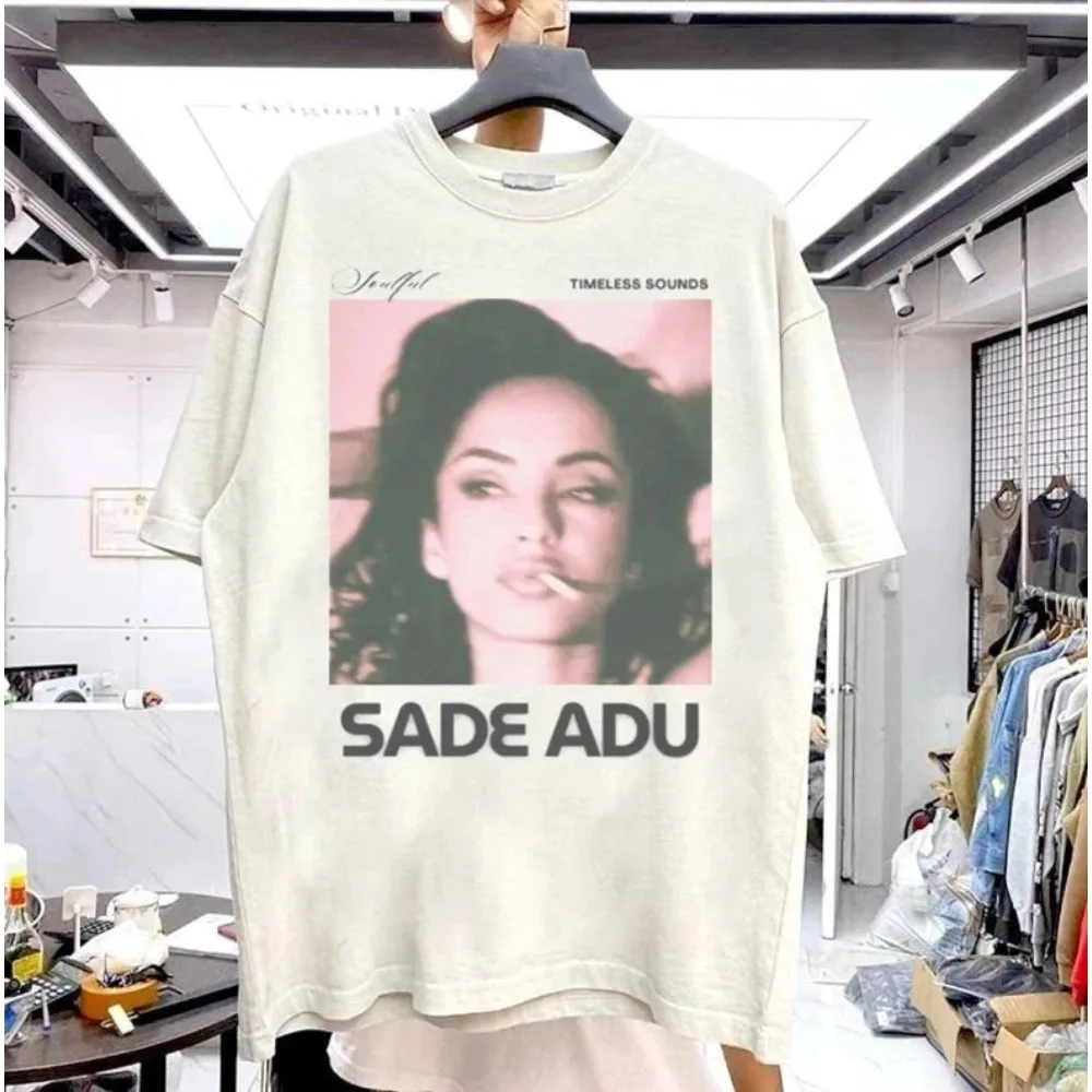 Sade Adu Rare Design Timeless Sounds White T-shirt Men's T-shirt Summer New Unisex Casual Fashion T-shirt