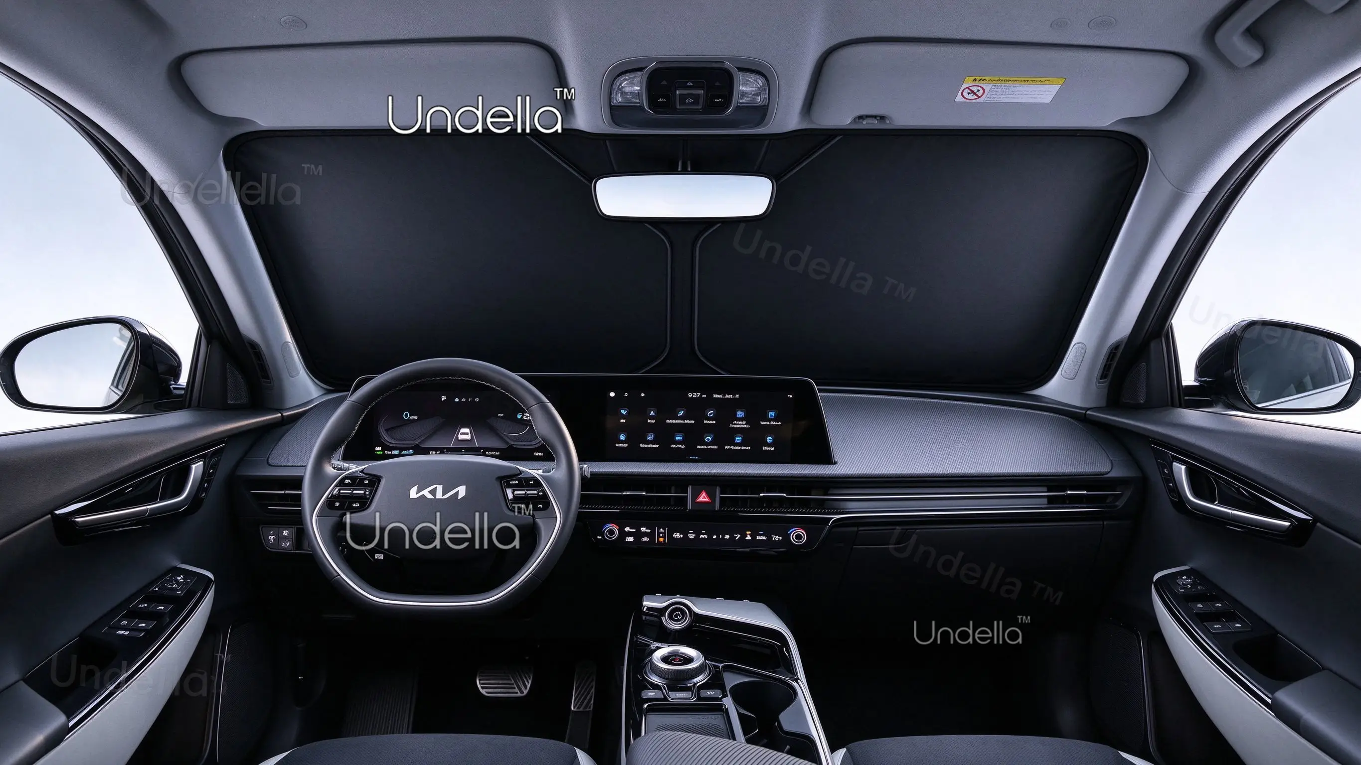 For Kia EV6 2022-2025 2026 2027 Car Sun Visor Front Windshield Sunshade Heat Insulation Cover Anti-UV Car Accessories