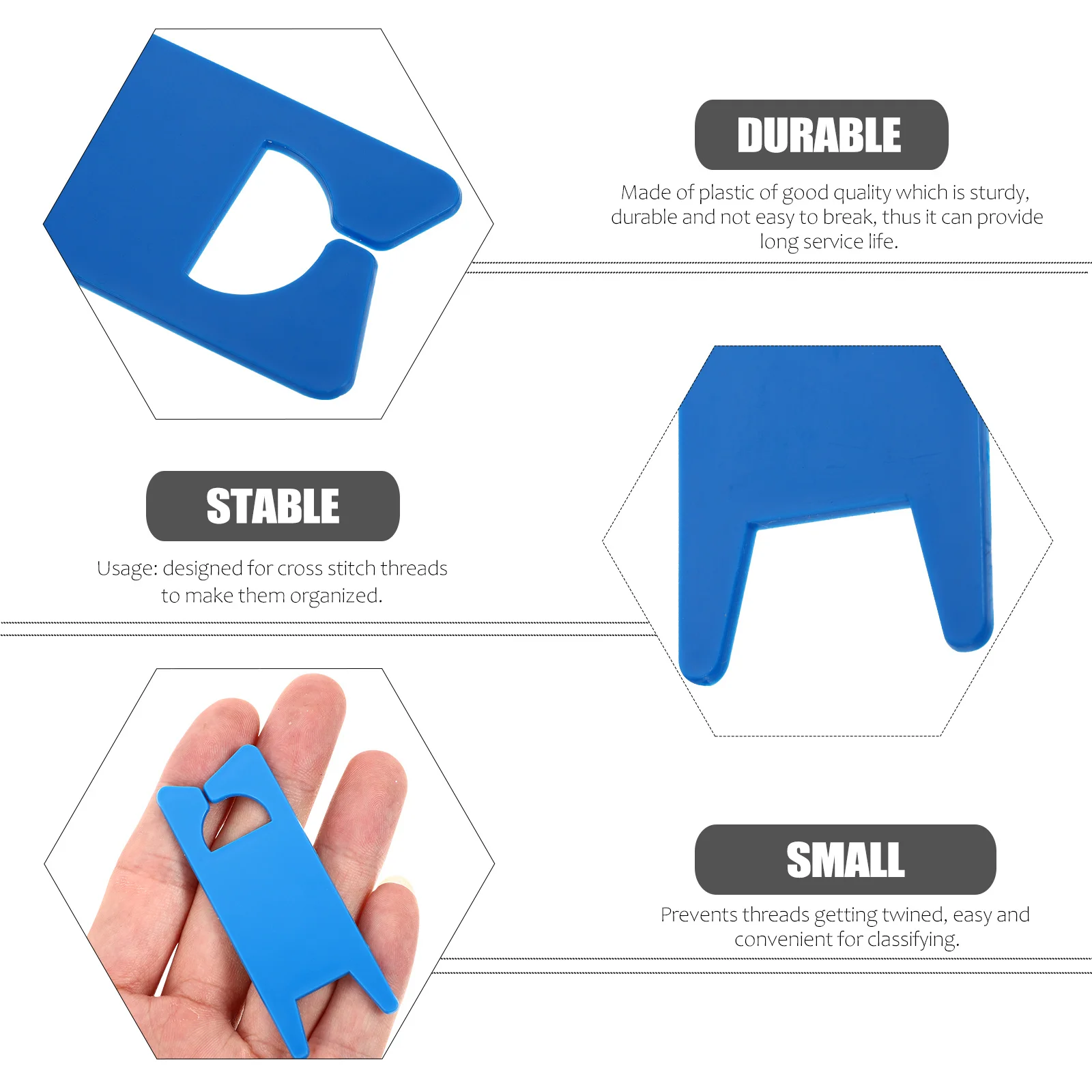 100 قطعة بكرات الغزل أداة تنظيم الخيط البلاستيكي لخياطة الغرز المتقاطعة وحامل التطريز لوحة لف خفيفة الوزن #2