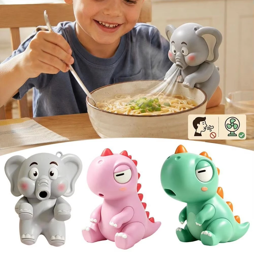 Cute Clip On Mini Fan Cup Bowl Food Cooler Portable Cartoon Air Blower for Tea Coffee Desk Home Office Kids Gift