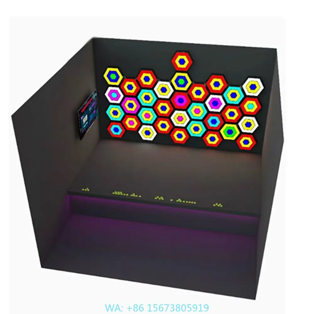 Laberinto de Escape Interactivo con Luces LED Activadas por el Movimiento, Arena de Bolas de 35x35cm, Accesorios Interactivos para Juegos de Reacción, Luces de Ladrillo Interactivas