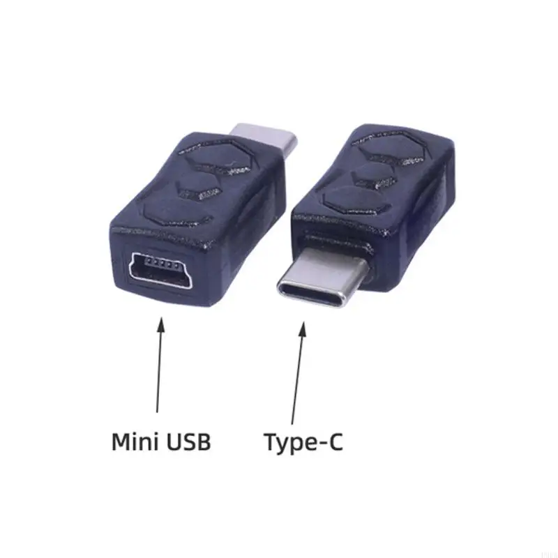 P9FA Mini USB a USB C Adaptador CONVERTOR CONECTORES HOMBRES A MAL Macho Convertidor carga