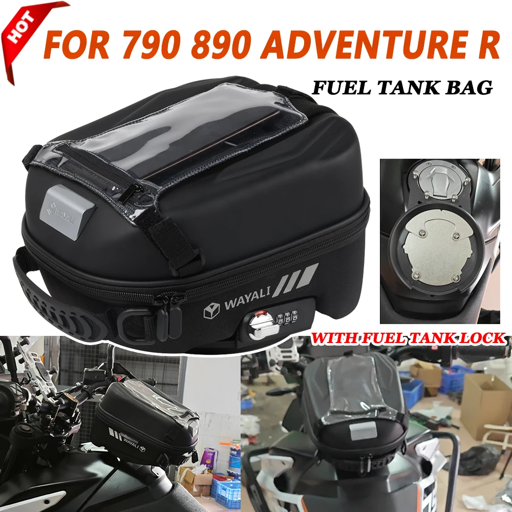 

For KTM 790 890 Adventure R 790 ADV R 890ADV Rally R L 2023 Motorcycle Fuel Tank Bag Waterproof Luggage Tanklock Racing Backpack