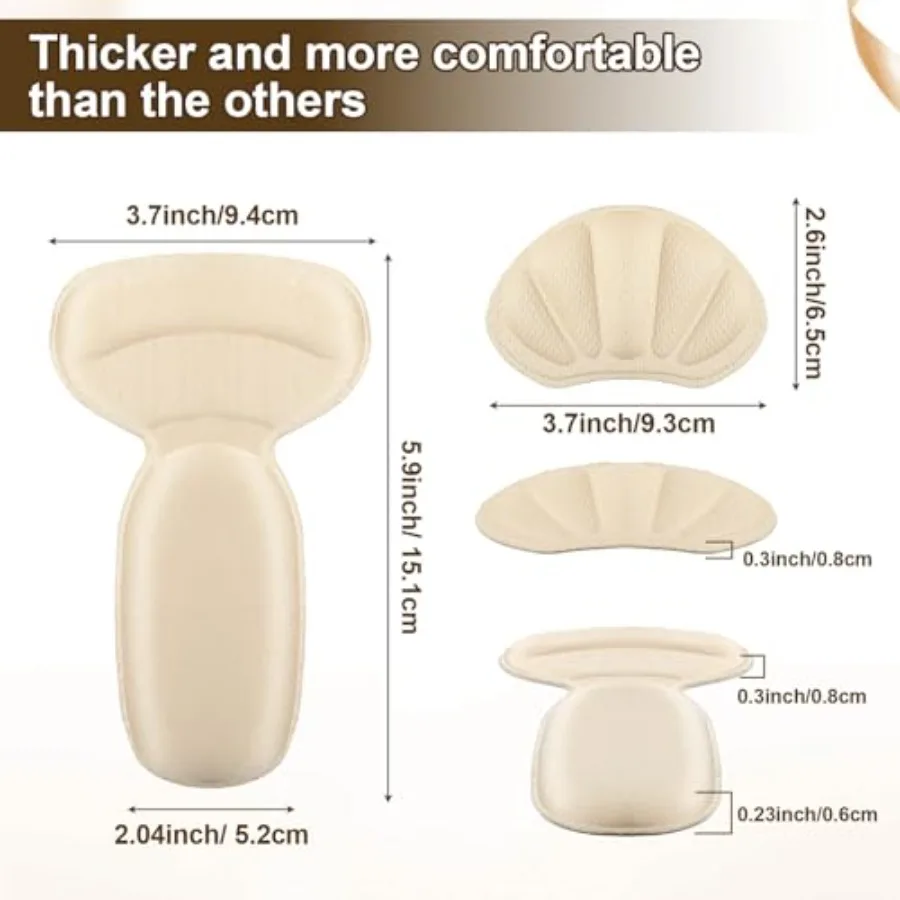 Back of Heel Cushion Pads Adhesive Heel Grips for Womens Shoes Heel Pads for Shoes That Are Too Big Shoe Back Cushion Pads Shoe