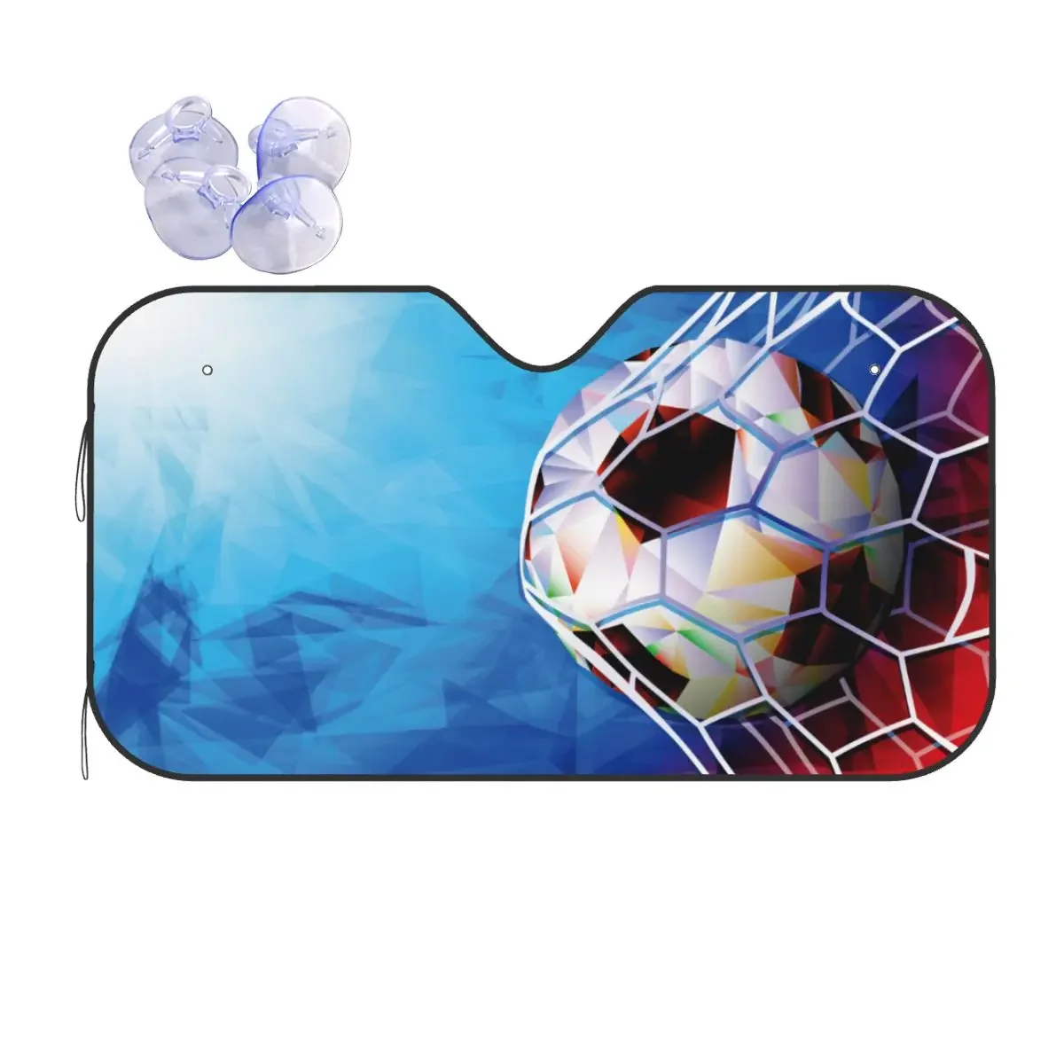 Voetbal Voorruit Zonnescherm Voetbal Ballen Sport Universele Auto Voorruit 76x140 cm Auto Zonnescherm Accessoires Covers