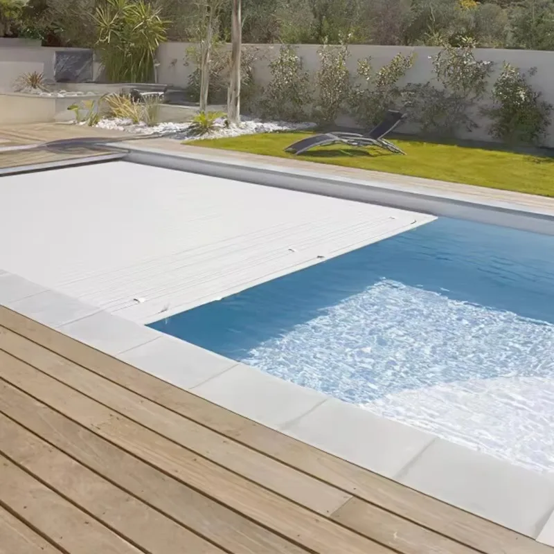 Any Size Custom Solar Electric Pool Cover Aluminum Rail Roller Durable Outdoor Heat Insulation Energy Saving Waterproof Pool Gua
