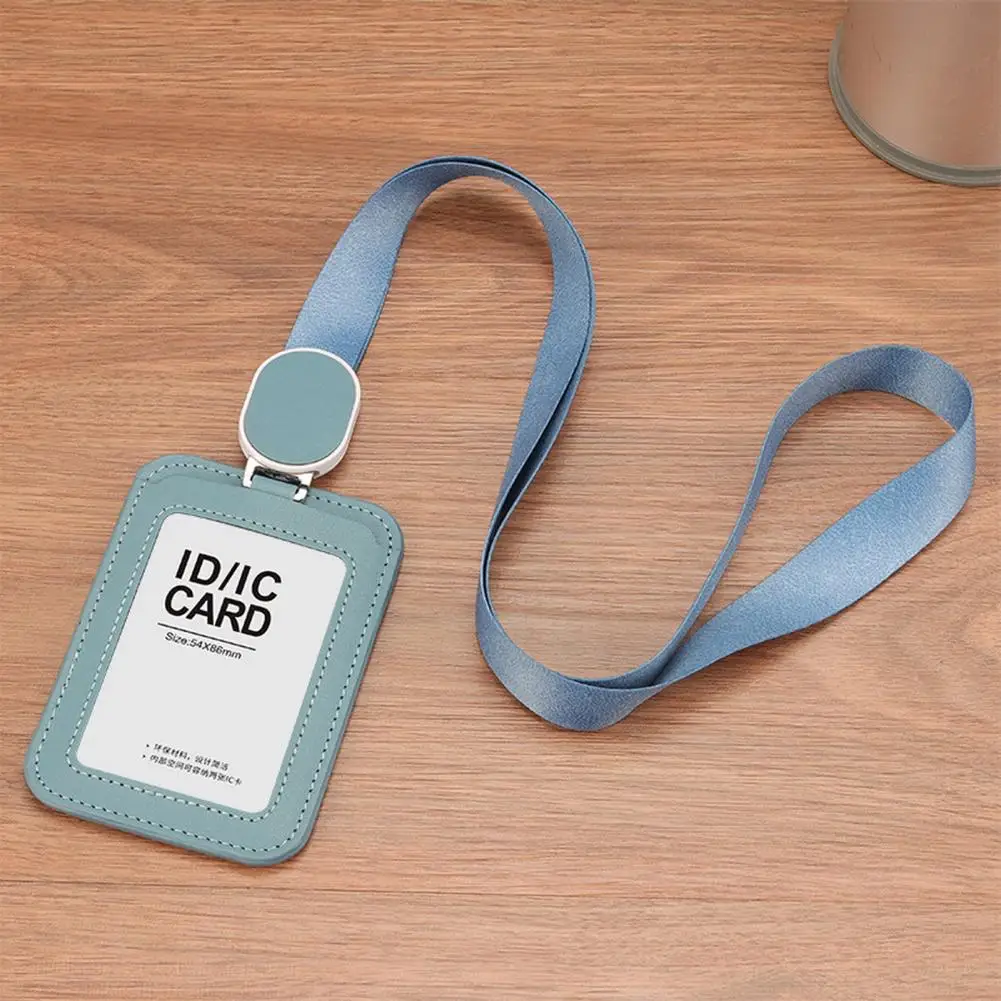 Transparent Design Id Card Holder Transparent Design Id Badge Holder with Durable Lanyard Retractable Reel for Work Outdoor
