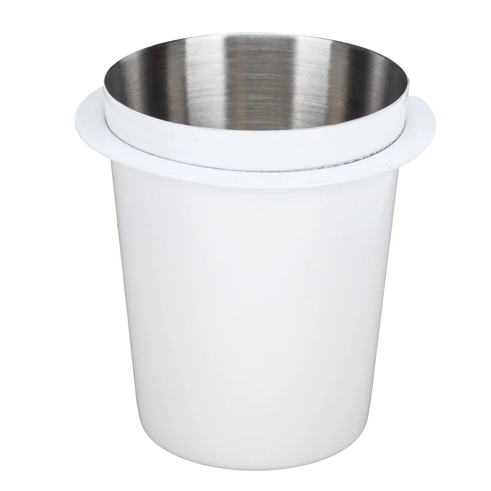 58mm Coffee Dosing Cup Stainless Steel Coffee Machine Handle Dosing Tool AccessoryWhite