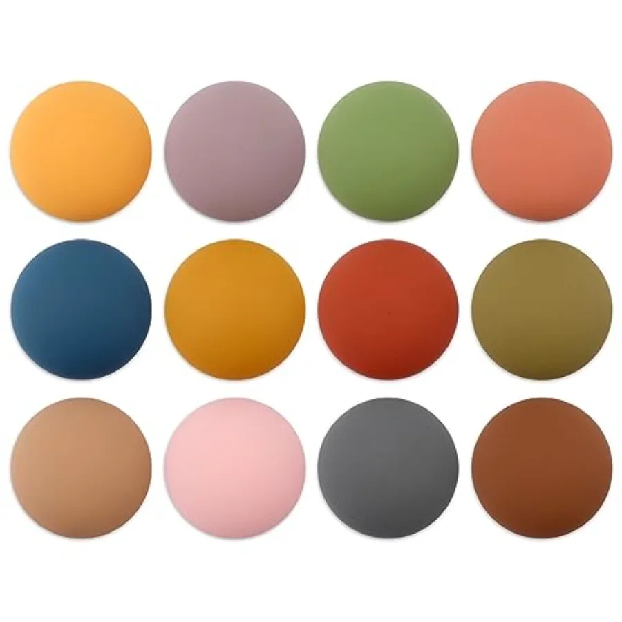 12pcs Modern tive Mult Round Fridge Magnets Strong Magnetic Push Pins 0.7 ih 18mm 12 Count