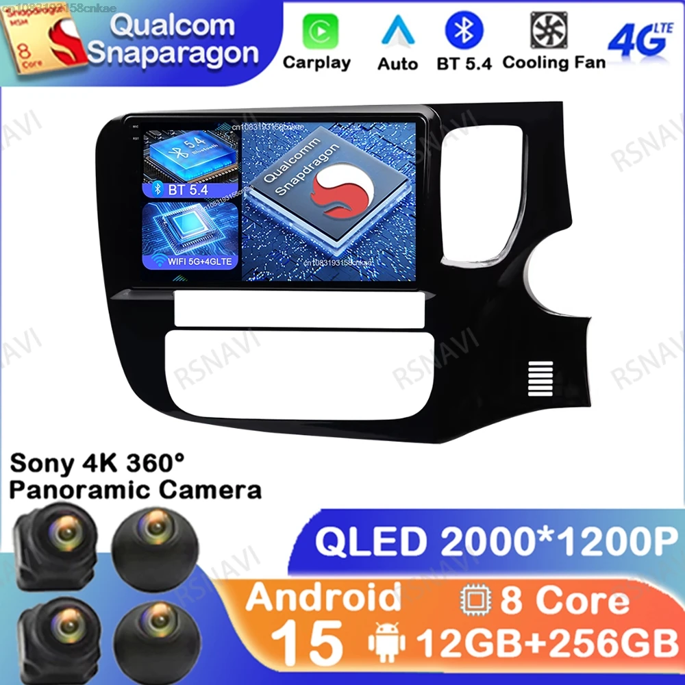 

Android 15 For Mitsubishi Outlander 3 2012-2018 Navigation DVD Head Unit BT DSP QLED Qualcomm Wireless Carplay Auto Viedo Player