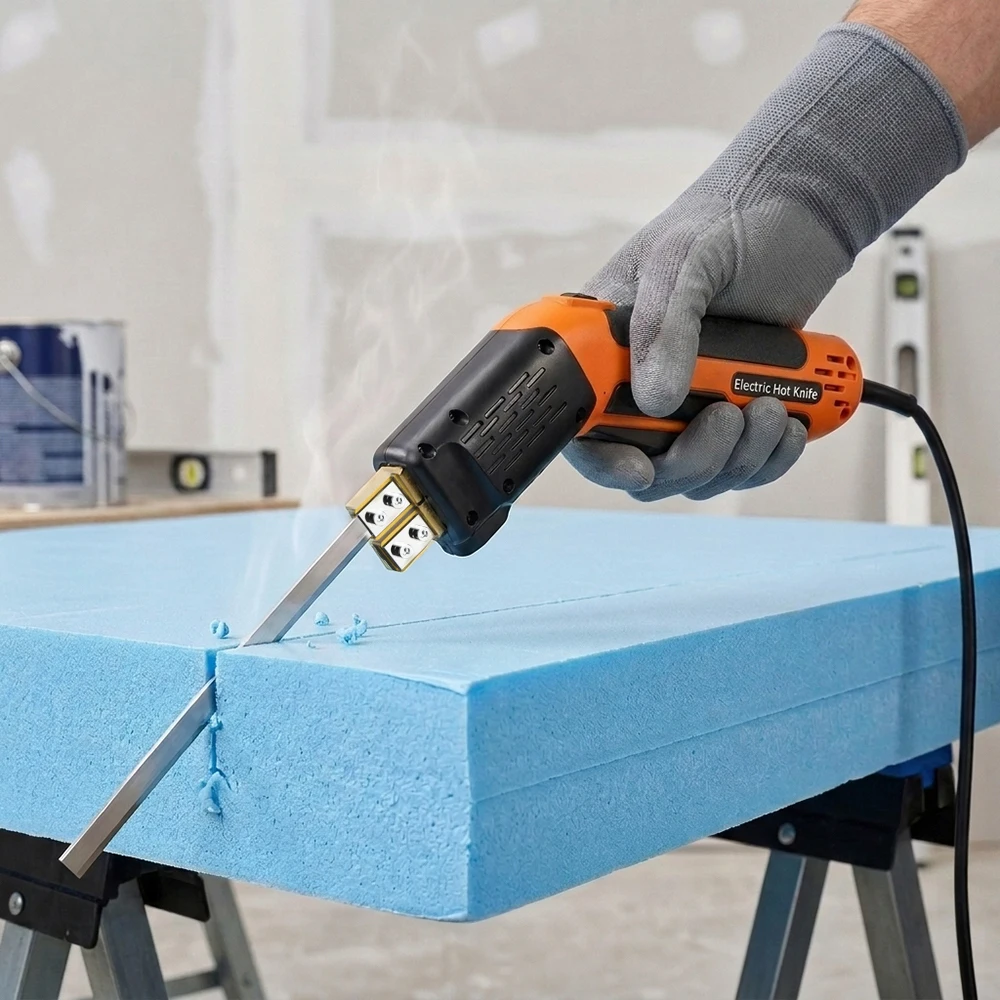 Air Cooling Electric Foam Cutting Tool Machine Groove Styrofoam Slotting Plate Carving Foam Heating Knife Polystyrene Hot Knife