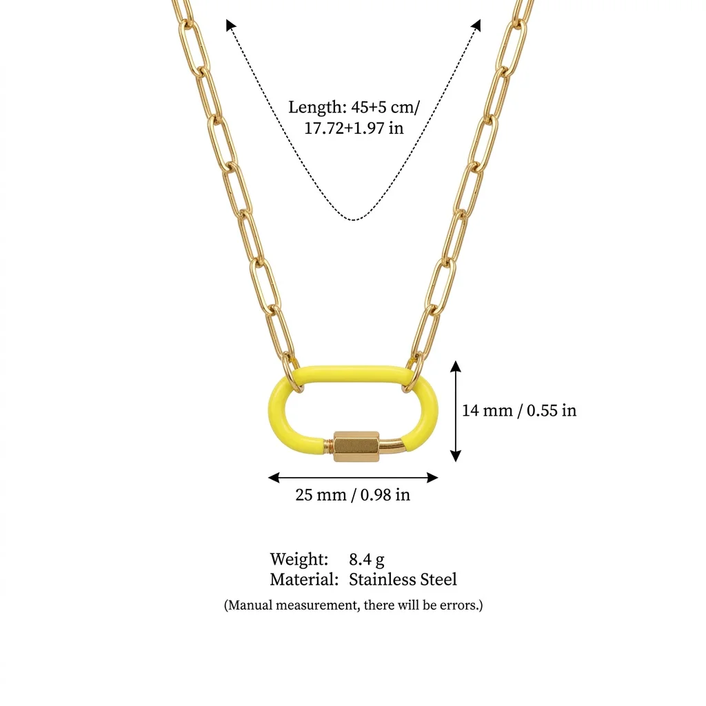 Neue Beliebte Dopamin-Farbene Handgefertigte Tropföl-Bergschnallen DIY-Halskette für Damen-Schmuck – Detail 6