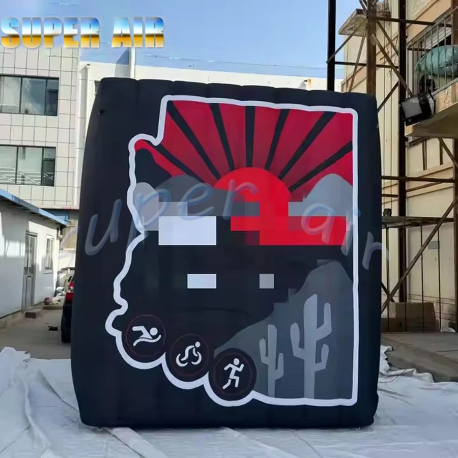 2025 Nueva promoción de producción pared negra inflable con logotipo personalizado para publicidad