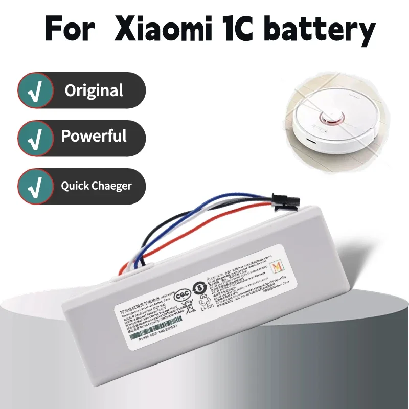 

14.4V 12800mAh original Battery For Xiaomi Mijia 1C STYTJ01ZHM Robot Vacuum Mop Cleaner Accessories Parts