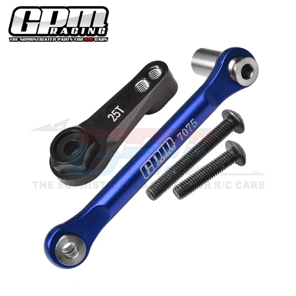 GPM Metal 25T Steering Servo Arm + Servo Links LOS231057 + LOS231024 for LOSI 1/10 Lasernut U4 Tenacity DB TT Pro RC Car