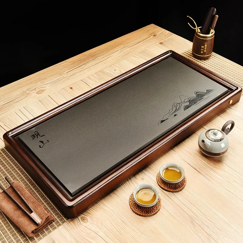 Wooden Serving Tea Tray Luxury Accessories Decorative Valet Drip Tea Tray Drainage Living Room Kitchen Bandeja Madera Teaware