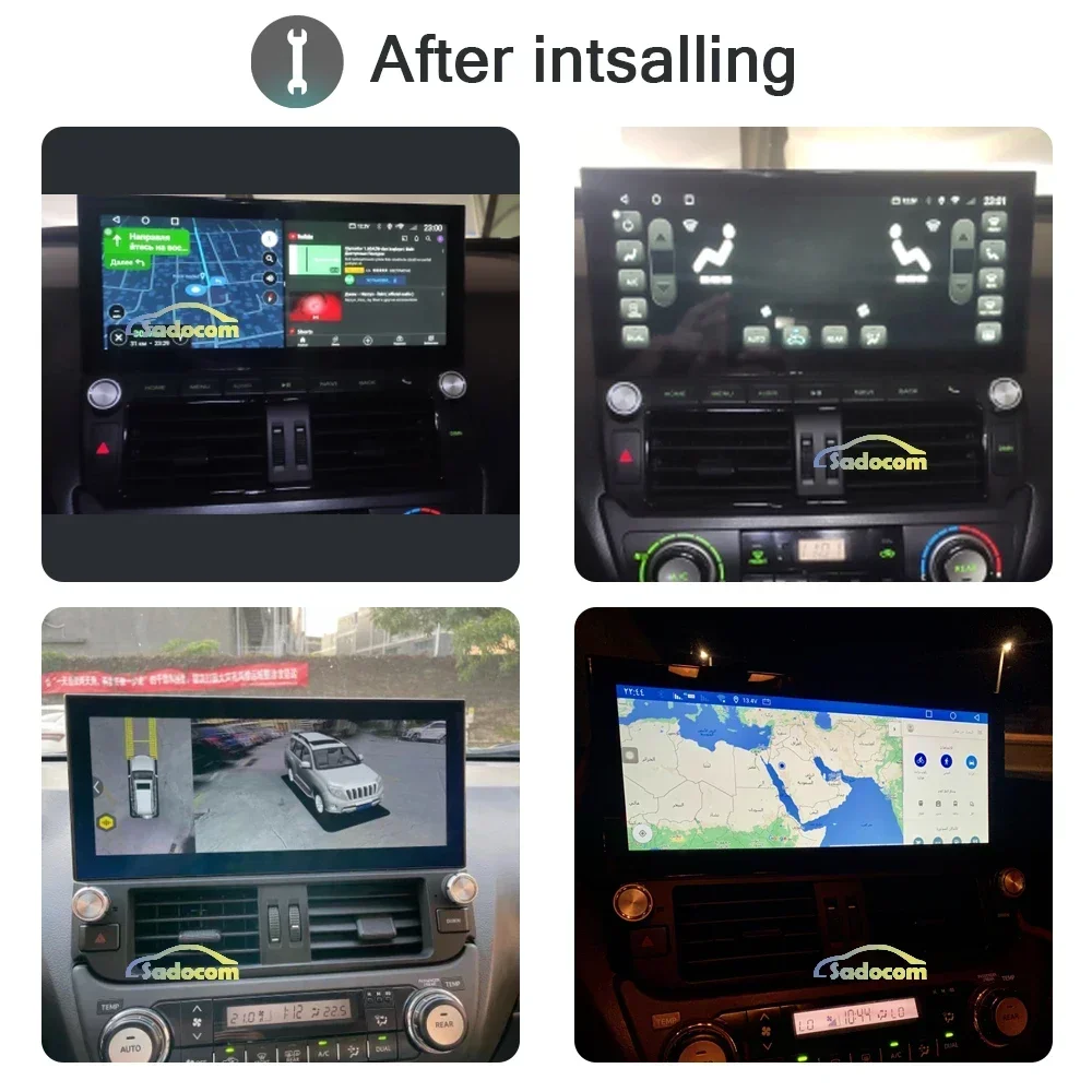 1920*720 QLED Carplay 8G + 128G Android 13,0 Auto DVD Player DSP GPS WIFI multimedia Radio Für Toyota LAND CRUISER PRADO 2009-2013