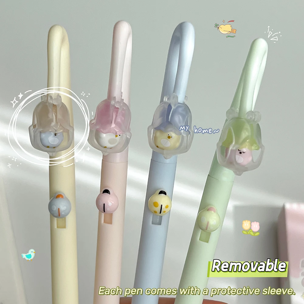 4 Pcs Magnetic Little Bird Gel - Gel Ink Pen Set 评论和价格