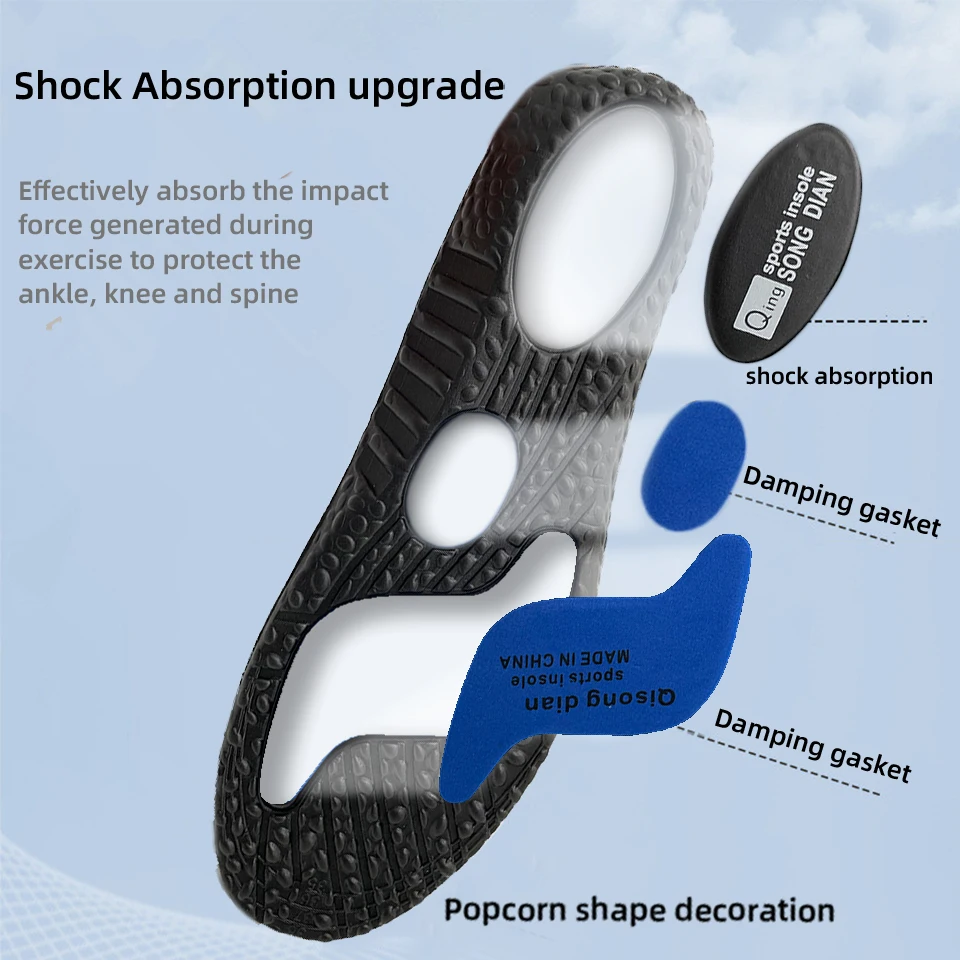 EVA Insoles for Shoes Sole Shock Absorption Deodorant Breathable Cushion Running Insoles for Feet Man Women Orthopedic Insoles