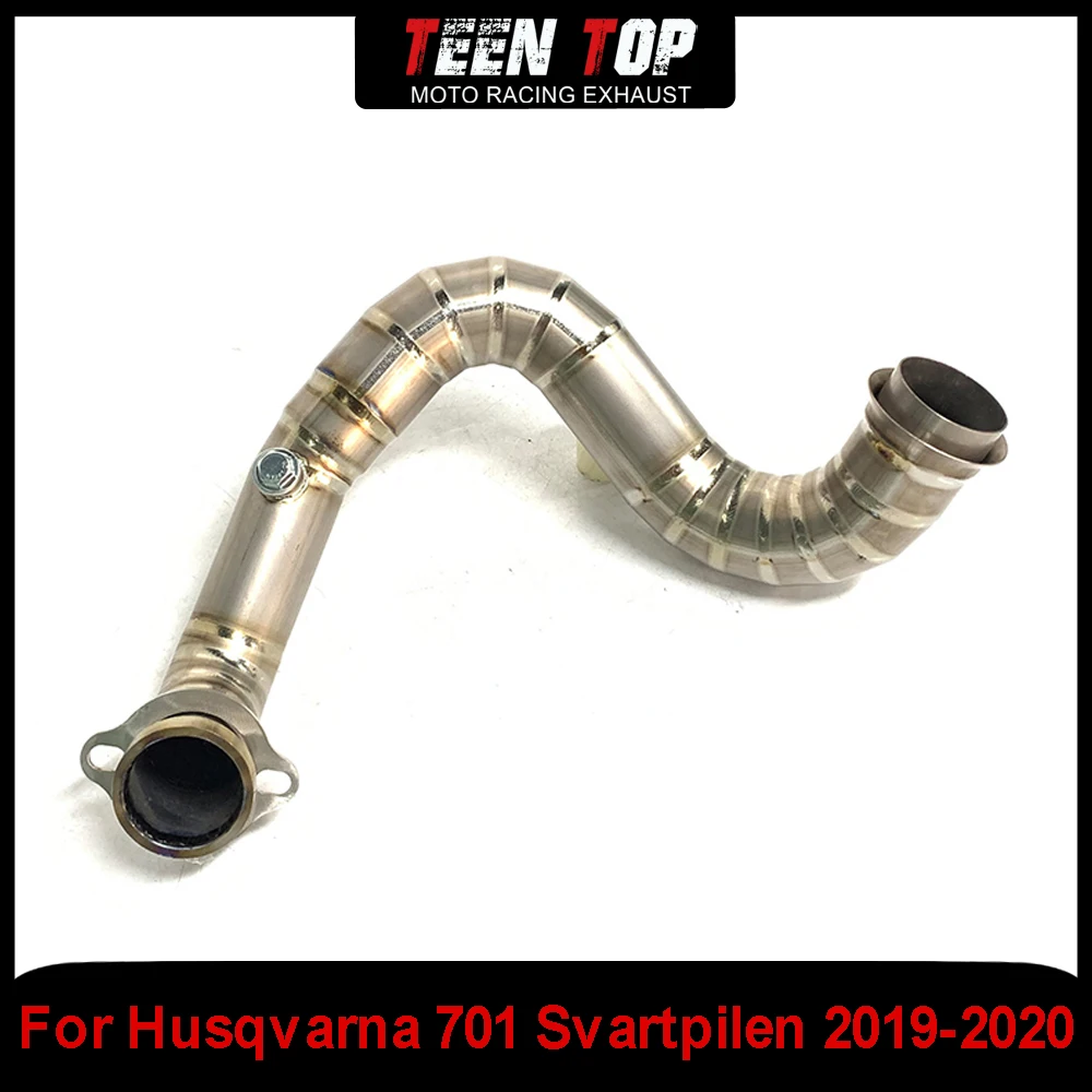 Moto Parts Titanium Alloy For Husqvarna 701 Svartpilen Exhaust Header Front Link Pipe 2019 2020 Motorcycle Exhaust Elbow