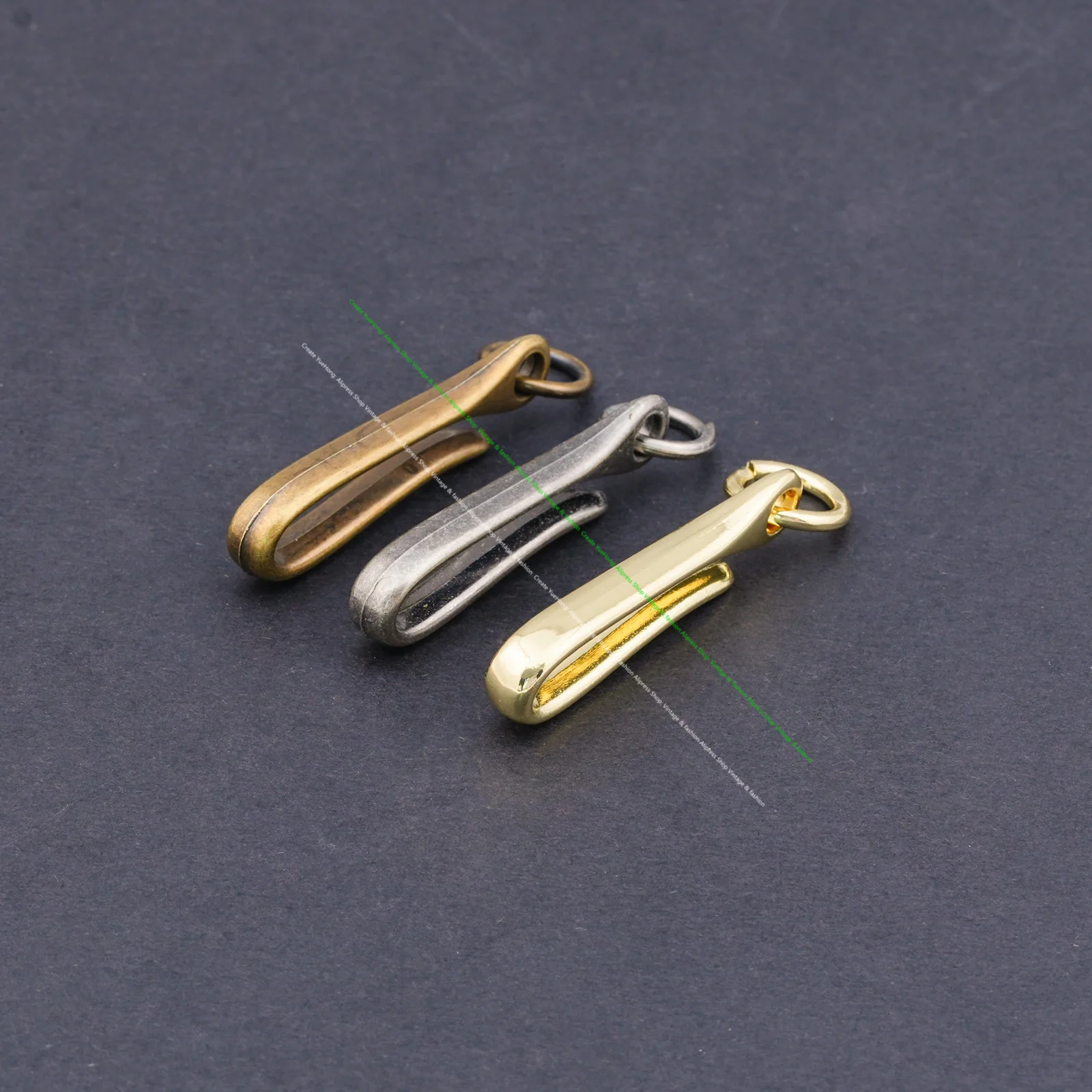 5pc Japanese Fish Hook Keychain Belt U Hook Keychains Retro U-Shaped Key Hook Belt Clip Wallet Chain Holder For leathercraft DIY