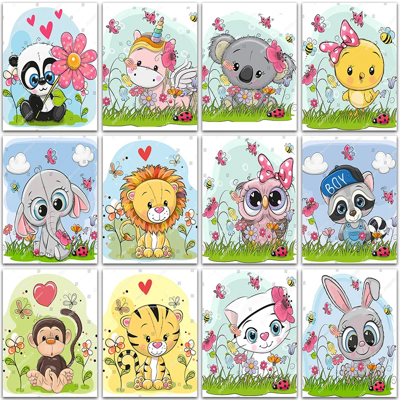 

5D DIY Diamond Painting Flower unicorn Cats Lion Tiger Full Square&Round Diamond mosaic embroidery Cross stitch Home decoration