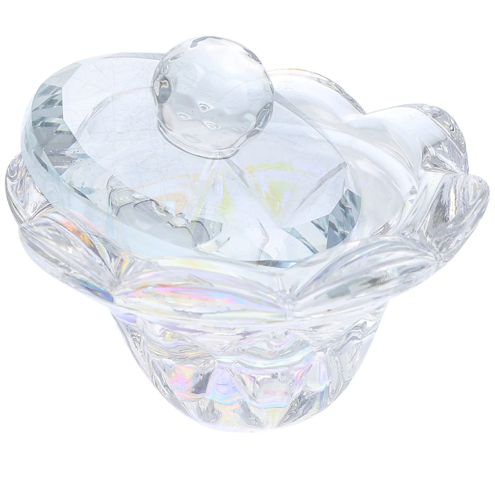 1 pçs copo de cristal da arte do prego design irregular resistente recipiente de mistura de pó líquido para manicure salão de beleza manicure copo líquido