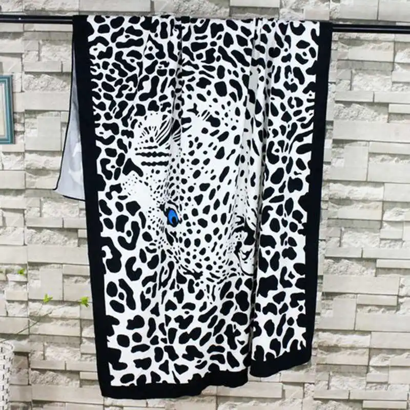 Leopard Microfiber Beach Towel Quick Dry Bath Towel For Adults Oversized 100x180 & 70x150cm Absorbent Travel Gym Sport Washcloth